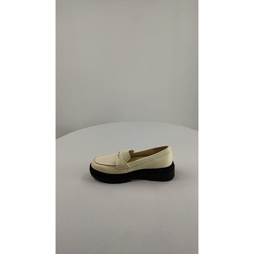 Quince Women Italian Leather Lug Sole Loafer Bone 6 - Picture 1 of 3